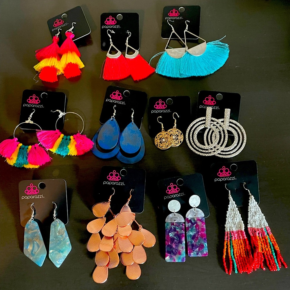 Lot of 11 Paparazzi Earrings